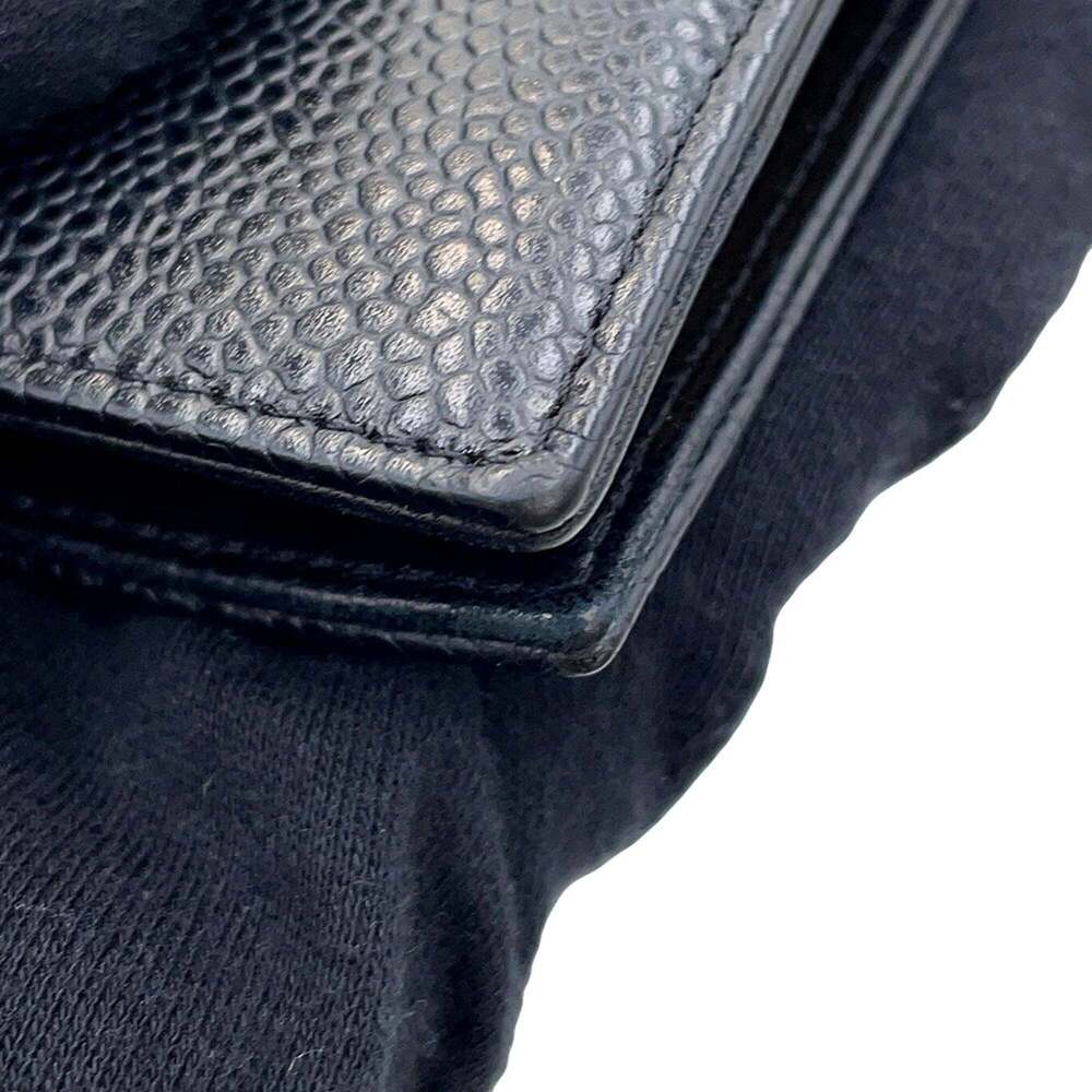 CHANEL Authentic Black Caviar Leather Logo Wallet - Picture 7 of 16